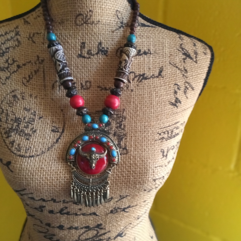 Native Chackra Beaded Necklace